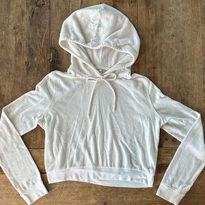 Alo Yoga Women's Cream Hooded Top